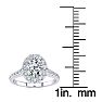 1 Carat Oval Shape Halo Diamond Engagement Ring in 14 Karat White Gold Image-5