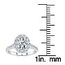 1 Carat Oval Shape Halo Diamond Engagement Ring in 14 Karat White Gold Image-5