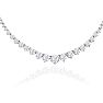 Graduated 10 Carat Diamond Tennis Necklace In 14 Karat White Gold, 17 Inches Image-1
