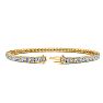 3 1/2 Carat Diamond Tennis Bracelet In 14 Karat Yellow Gold, 6 1/2 Inches Image-2