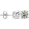 3 Carat Diamond Stud Earrings In 14 Karat White Gold Image-1