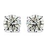 3 Carat Diamond Stud Earrings In 14 Karat White Gold Image-2