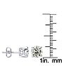 3 Carat Diamond Stud Earrings In 14 Karat White Gold Image-4