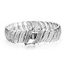 2 Carat Diamond Bracelet in White Gold Overlay. Wonderful Swirly Bold Look That Has Been Loved For Years! Image-2