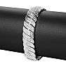 2 Carat Diamond Bracelet in White Gold Overlay. Wonderful Swirly Bold Look That Has Been Loved For Years! Image-4