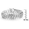 2 Carat Diamond Bracelet in White Gold Overlay. Wonderful Swirly Bold Look That Has Been Loved For Years! Image-5