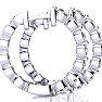 3/4 Carat Diamond Hoop Earrings In 14K White Gold Image-4