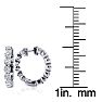 3/4 Carat Diamond Hoop Earrings In 14K White Gold Image-5