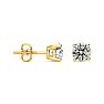 1 1/2 Carat Diamond Stud Earrings In 14 Karat Yellow Gold Image-1