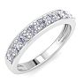 1/2 Carat Diamond Wedding Band In 14 Karat White Gold Image-2
