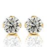 Nearly 1/2ct Diamond Stud Earrings in 14k Yellow Gold.  Everyone Loves These Beautiful Diamond Earrings! Just The Right Size! Image-4