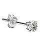 1/4 Carat Single Diamond Stud Earring In 14 Karat White Gold Image-1