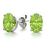 1 Carat Oval Shape Peridot Stud Earrings In Sterling Silver

 Image-1