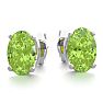 1 Carat Oval Shape Peridot Stud Earrings In Sterling Silver

 Image-2