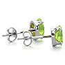 1 Carat Oval Shape Peridot Stud Earrings In Sterling Silver

 Image-3