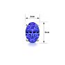 1 Carat Oval Shape Tanzanite Stud Earrings In Sterling Silver Image-4