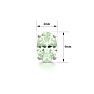 1 Carat Oval Shape Green Amethyst Stud Earrings In Sterling Silver Image-4