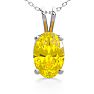 1/2 Carat Oval Shape Citrine Necklace In Sterling Silver, 18 Inches Image-1
