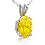 1/2 Carat Oval Shape Citrine Necklace In Sterling Silver, 18 Inches Image-2