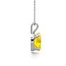 1/2 Carat Oval Shape Citrine Necklace In Sterling Silver, 18 Inches Image-3
