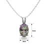 1/2 Carat Oval Shape Mystic Topaz Necklace In Sterling Silver, 18 Inches Image-4