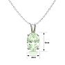 1/2 Carat Oval Shape Green Amethyst Necklace In Sterling Silver, 18 Inches Image-4