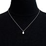 1/2 Carat Oval Shape Green Amethyst Necklace In Sterling Silver, 18 Inches Image-5