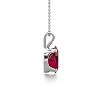 1/2 Carat Oval Shape Ruby Necklace In Sterling Silver, 18 Inches Image-3