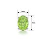 1 3/4 Carat Oval Shape Peridot Stud Earrings In Sterling Silver
 Image-4