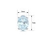 Aquamarine Earrings: Aquamarine Jewelry: 1 1/2 Carat Oval Shape Aquamarine Stud Earrings In Sterling Silver Image-4