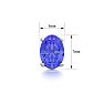 2 Carat Oval Shape Tanzanite Stud Earrings In Sterling Silver Image-4