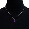 3/4 Carat Oval Shape Amethyst Necklace In Sterling Silver, 18 Inches Image-5