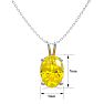 3/4 Carat Oval Shape Citrine Necklace In Sterling Silver, 18 Inches
 Image-4