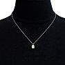 3/4 Carat Oval Shape Green Amethyst Necklace In Sterling Silver, 18 Inches Image-5