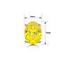 2 Carat Oval Shape Citrine Stud Earrings In Sterling Silver Image-4