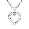 1/2ct Diamond Heart Pendant in Rose Gold. Perfect Update Of The Ultimate Classic Heart!
 Image-1
