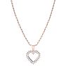 1/2ct Diamond Heart Pendant in Rose Gold. Perfect Update Of The Ultimate Classic Heart!
 Image-2