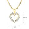 1/2ct Diamond Heart Pendant in Yellow Gold
 Image-4