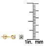 1/4 Carat Colorless Diamond Stud Earrings In 14 Karat Yellow Gold Image-4