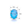 3 Carat Oval Shape Blue Topaz Stud Earrings In Sterling Silver Image-4