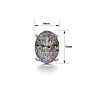 3 Carat Oval Shape Mystic Topaz Stud Earrings In Sterling Silver Image-4