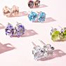 3 Carat Oval Shape Mystic Topaz Stud Earrings In Sterling Silver Image-5