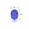 2 1/2 Carat Oval Shape Tanzanite Stud Earrings In Sterling Silver Image-4