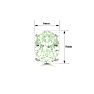 2 Carat Oval Shape Green Amethyst Stud Earrings In Sterling Silver Image-4