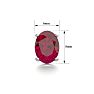 3 Carat Oval Shape Ruby Stud Earrings In Sterling Silver Image-4