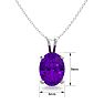 1 Carat Oval Shape Amethyst Necklace In Sterling Silver, 18 Inches Image-4