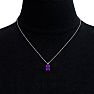 1 Carat Oval Shape Amethyst Necklace In Sterling Silver, 18 Inches Image-5