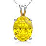 1 Carat Oval Shape Citrine Necklace In Sterling Silver, 18 Inches Image-1