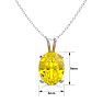 1 Carat Oval Shape Citrine Necklace In Sterling Silver, 18 Inches Image-4