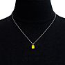 1 Carat Oval Shape Citrine Necklace In Sterling Silver, 18 Inches Image-5